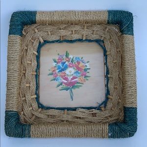 framed floral art